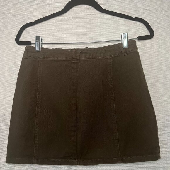 Very J Olive green fall skirt Cotton Small - 0381 - Picture 3 of 4